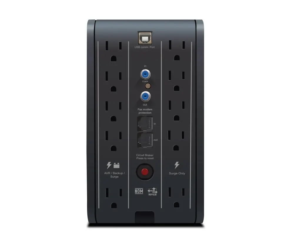 No-Break CDP R-SMART1510 1500VA/900W UPS Interactiva AVR 10 Salidas - 560 Joules, Proteccion RJ45, LCD, software 120 Vac