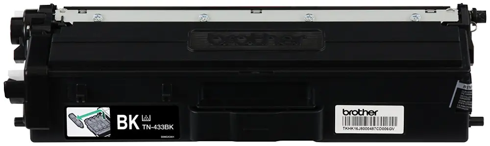 Tóner Brother TN433BK negro - rendimiento apróximado 4, 500 páginas, compatible con MFCL8900CDW