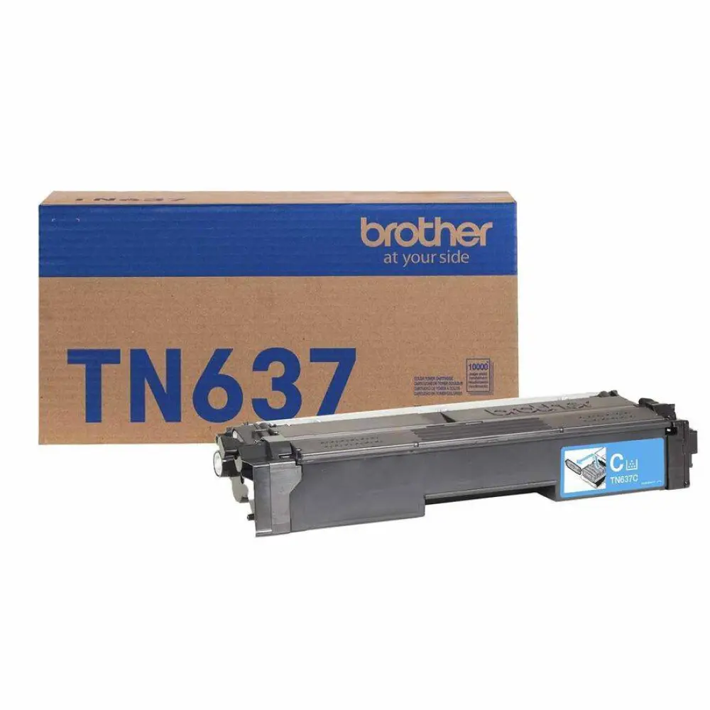 Tóner Brother Valor TN637C cian - rendimiento aproximado 10, 000 páginas, compatible con HLL8570CDW, MFCL8970CDW