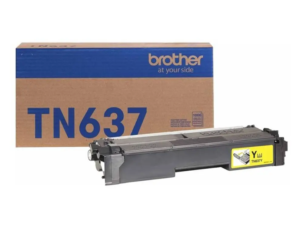 Tóner Brother Valor TN637Y amarillo - rendimiento aproximado 10, 000 páginas, compatible con HLL8570CDW, MFCL8970CDW