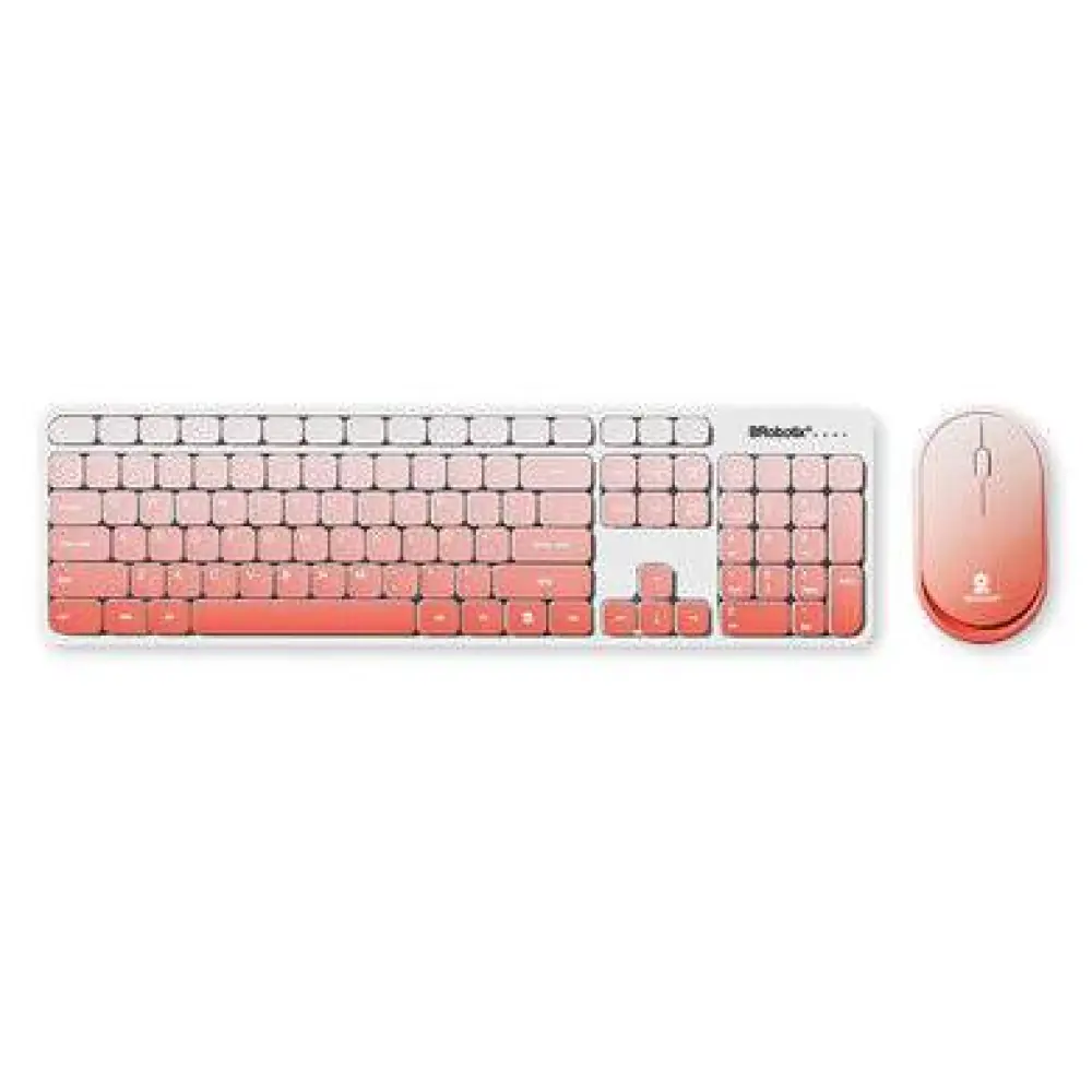 KIT DE TECLADO Y MOUSE INALÁMBRICO - BLUETOOTH Y RADIOFRECUENCIA, MULTIMEDIA, 2.4MHZ, ALCANCE 10M, BATERIA RECARGABLE, COMPATIBLE CON WIN, IOS Y LINUX, ROSA