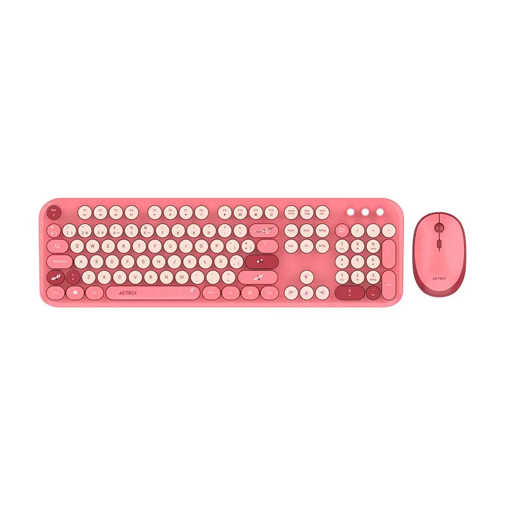 Kit Teclado y mouse Inalámbricos 2.4hz Creator Chic K-Colors MK485 Advanced Series Teclado Inalambrico Dongle 2.4Mhz -