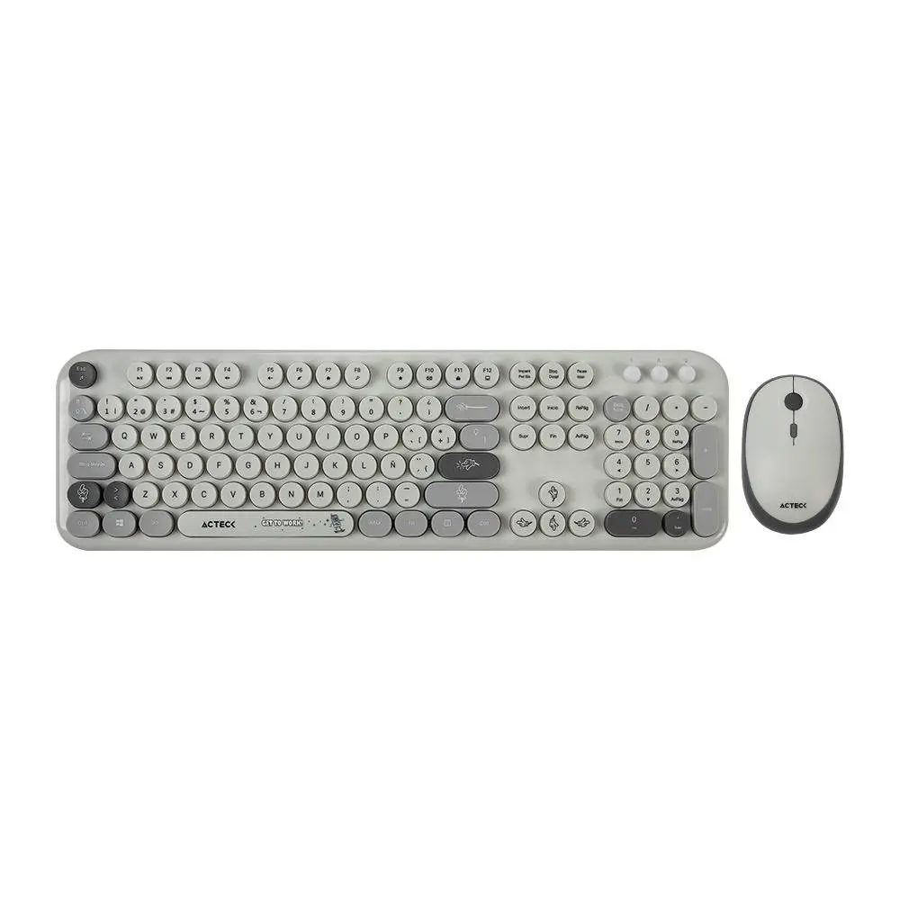 Kit Teclado y mouse Inalámbricos 2.4hz Creator Chic K-Colors MK485 Advanced Series Teclado Inalambrico Dongle 2.4Mhz - Rango 10m, 105 teclas