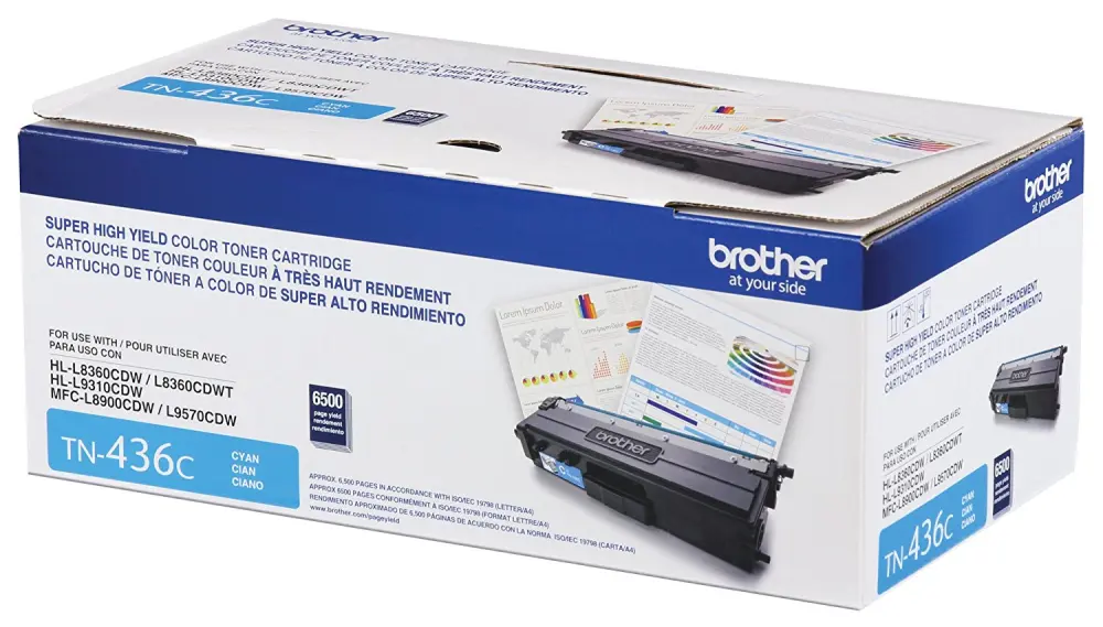 Tóner Brother Valor TN436C cian - rendimiento aproximado 6, 500 páginas, compatible con MFCL8900CDW, MFCL9570CDW, HLL9310CDW