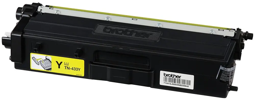 Tóner Brother TN433Y amarillo - rendimiento apróximado 4, 000 páginas, compatible con MFCL8900CDW