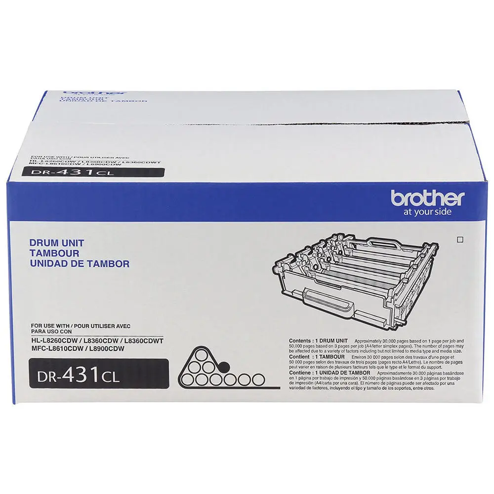 Tambor Brother Valor DR431CL - rendimiento aproximado 30, 000 páginas, compatible con MFCL8900CDW