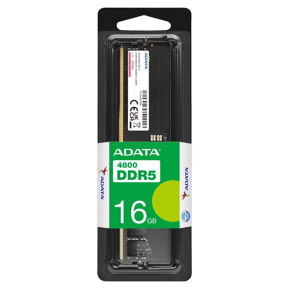 Memoria RAM ADATA AD5U480016G-S - 16 GB, DDR5, 4800MHz, UDIMM