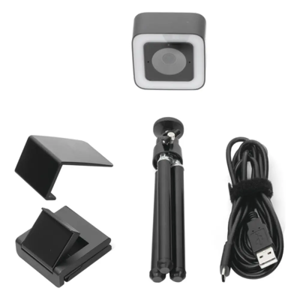 Cámara Web / Full HD 1080p / Aro de Luz 5 Niveles / Gran Angular 87° / Micrófono con Reducción de Ruido / USB 2.0 / Cable 2 m (6.56 ft) / Plug-and-Play