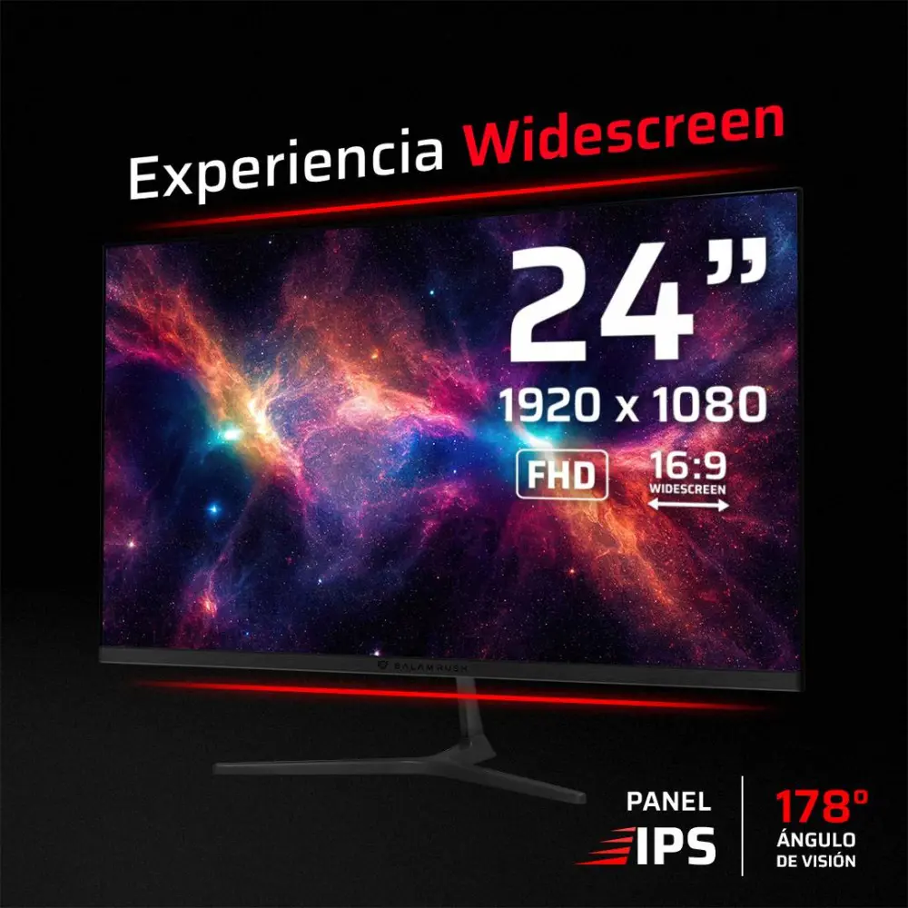 Monitor Gaming 23.8 Pulgadas 100hz NEBULA MNG24Y  Panel IPS - Plano, Resolución: 1920 x 1080  FHD