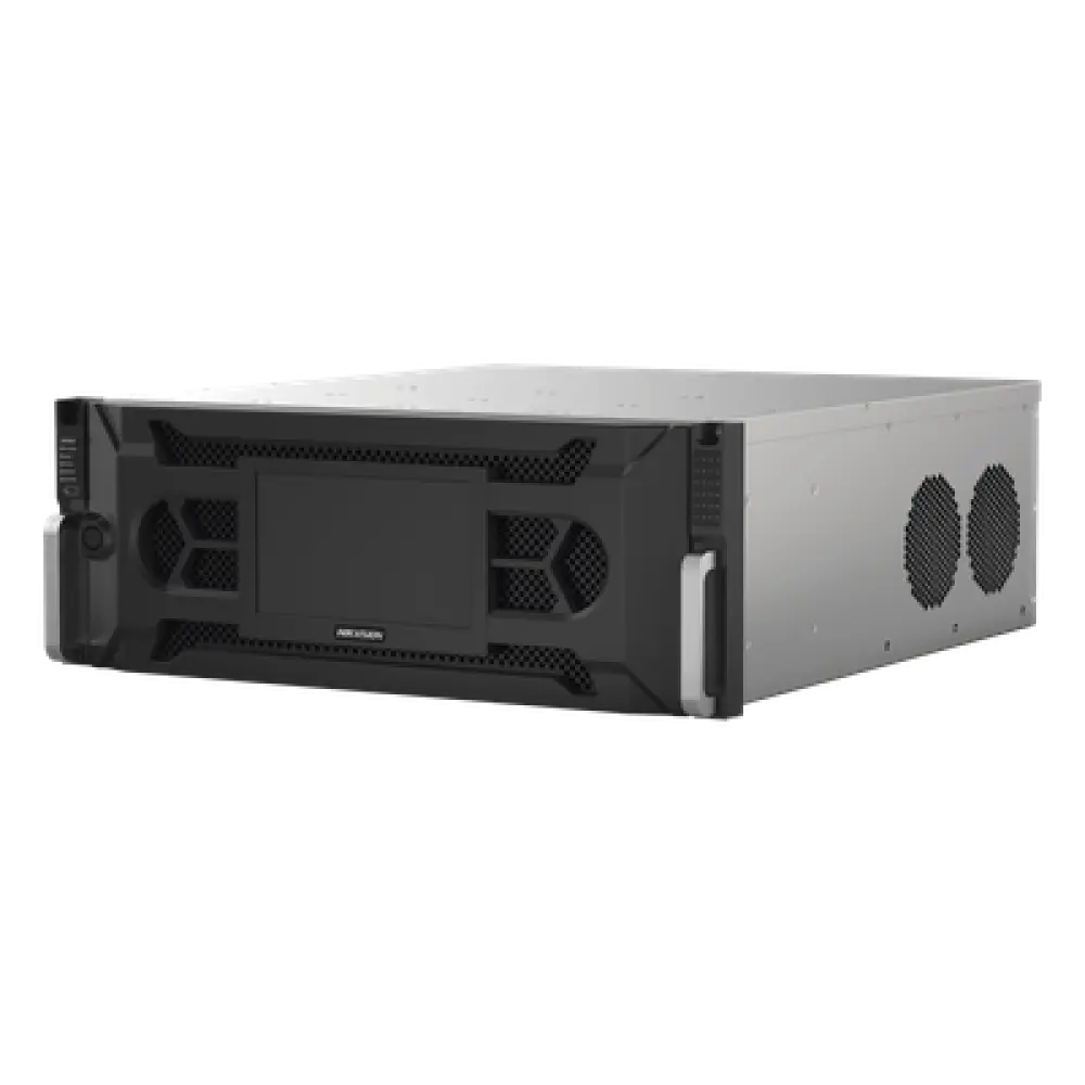 NVR IP / 128 Canales / 12 Megapixel (4K) / 24 Bahías HDD / Throughput 512 Mbps / RAID Hot Swap / Reconocimiento Facial 500,000 Rostros