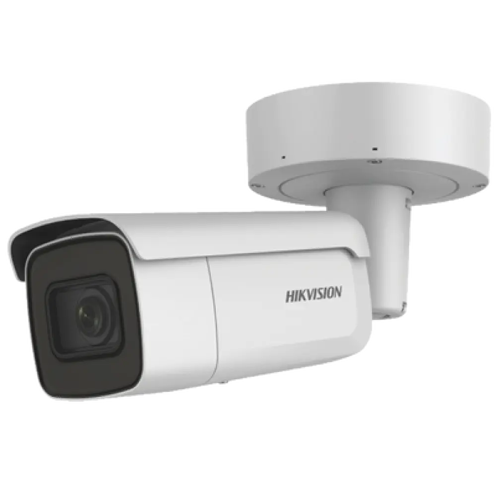 Bala IP 4 Megapixel / 50 mts IR EXIR / Exterior IP67 / IK10 / WDR 120 dB / PoE + / Audio y Alarmas / Lente Mot. 2.8 a 12 mm / Videoanaliticos Integrados