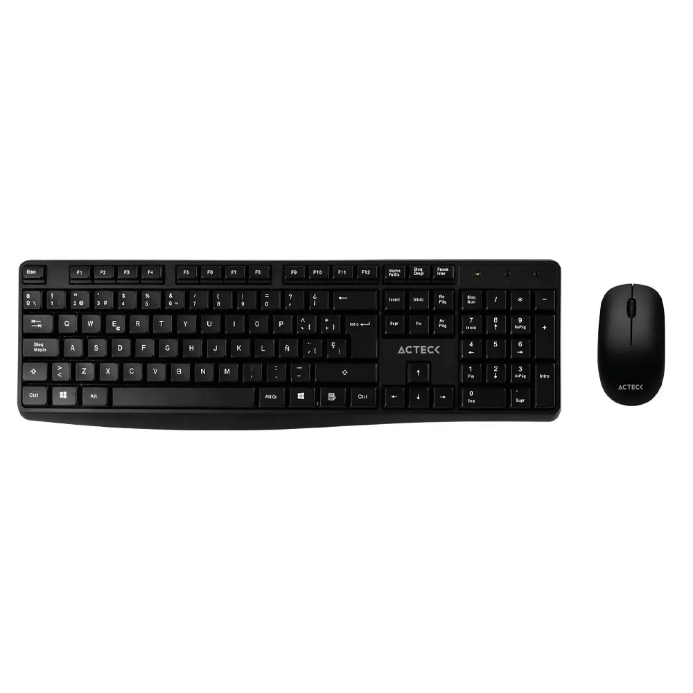 Kit Inalámbrico ACTECK CREATOR MK440 - Estándar, Negro, Conectividad: Inalámbrica, Teclas: 105, 2 botones + scroll