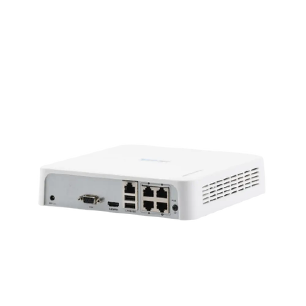 NVR 4 Megapixel (Compatibles con Cámaras AcuSense) / 4 Canales IP / 4 Puertos PoE+ / 1 Bahía de Disco Duro / Salida en Full HD
