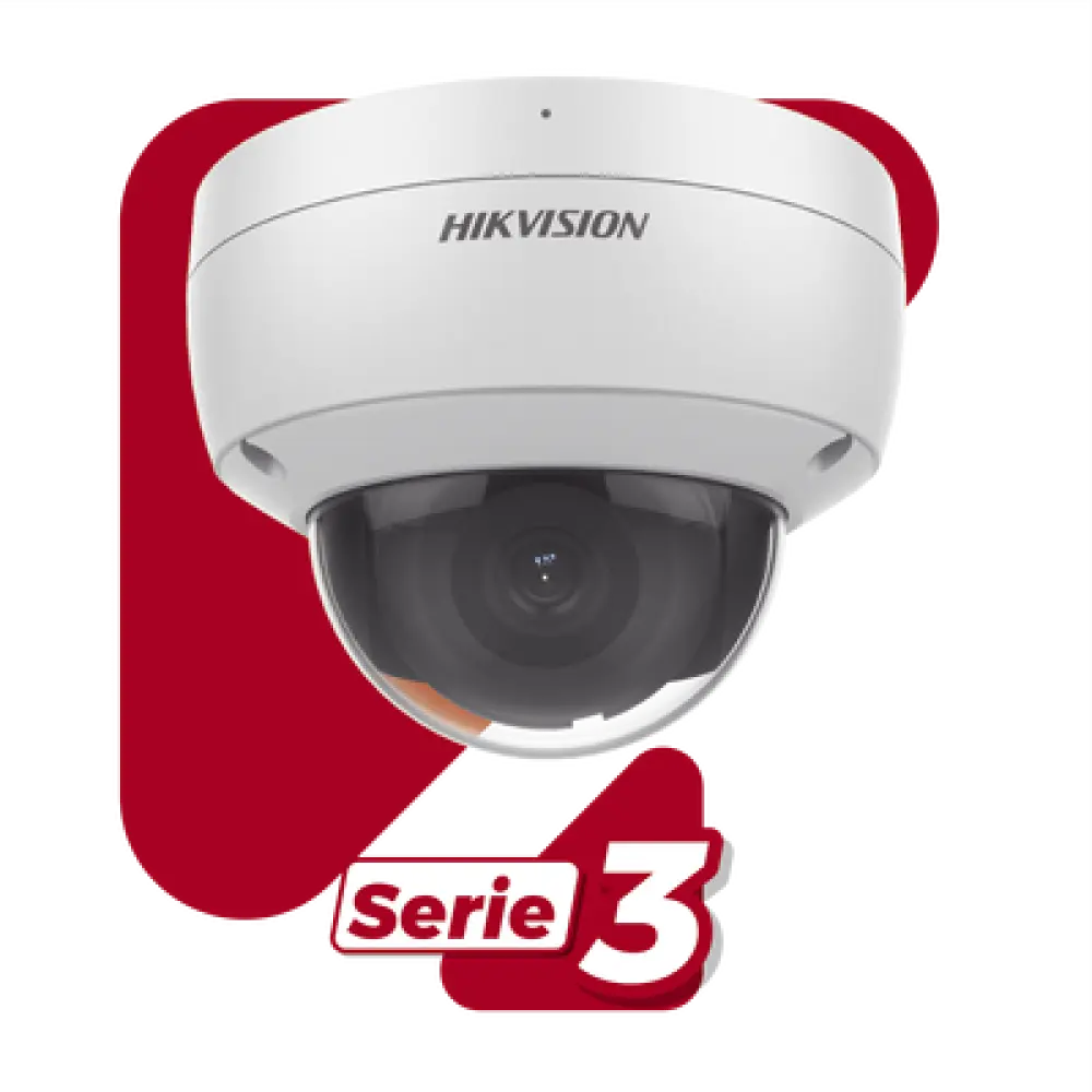 Domo IP 5 Megapixel / Lente 2.8 mm / 40 mts IR / IP67 / IK10 / Microfono Integrado / Entrada/Salida Alarma / Captura Facial / ONVIF / AcuSense / Micro SD / DarkFighter