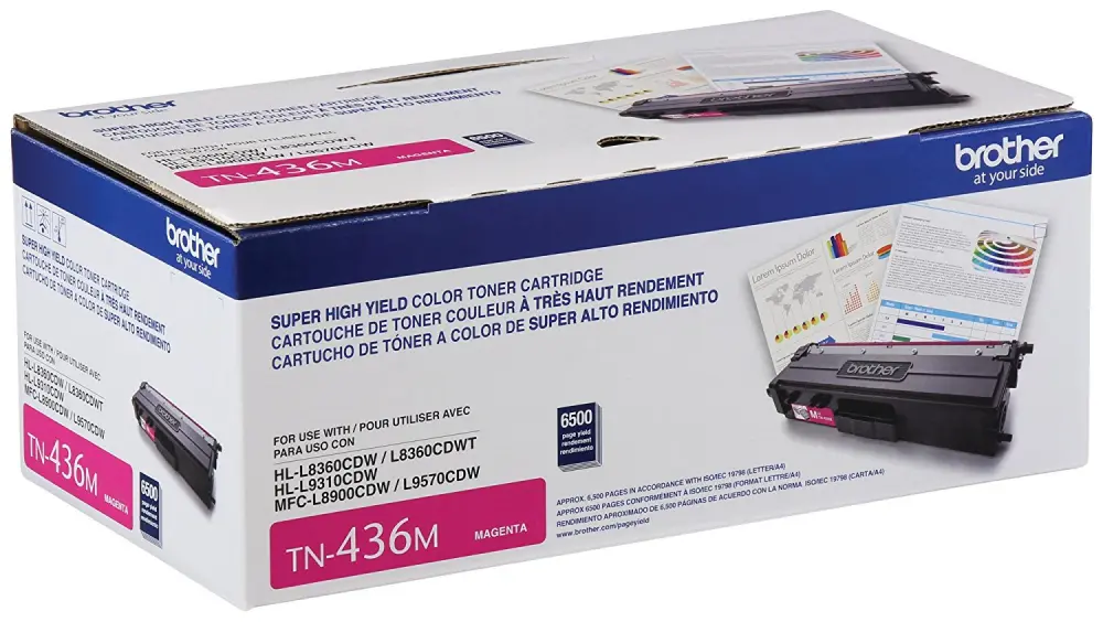 Tóner Brother Valor TN436M magenta - rendimiento aproximado 6, 500 páginas, compatible con MFCL8900CDW, MFCL9570CDW, HLL9310CDW