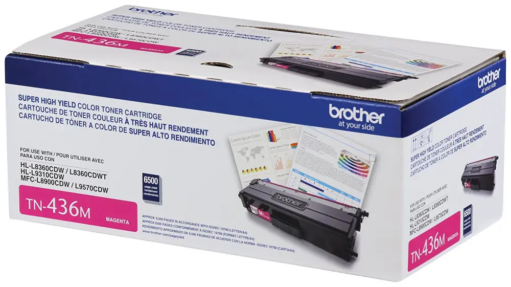 Tóner Brother Valor TN436M magenta - rendimiento aproximado 6, 500 páginas, compatible con MFCL8900CDW, MFCL9570CDW, HLL9310CDW