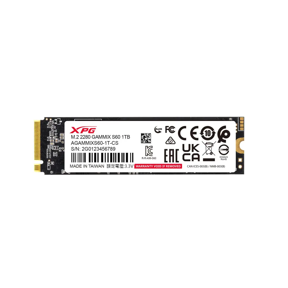 Unidad de Estado Sólido XPG GAMMIX S60 1TB PCIe Gen4 x4 M.2 2280 - velocidades de lectura/escritura secuenciales de hasta 5.000/4.200 MB por segundo, AGAMMI