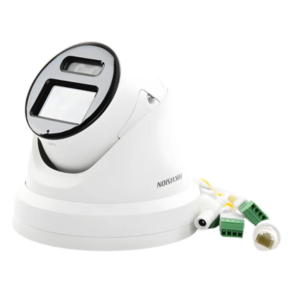 Turret IP 8 Megapixel / Imagen a color 24/7 / Lente 2.8 mm / Micrófono Integrado /Luz Blanca 40 mts / Exterior IP67 / Micrófono Integrado / WDR 130 dB / Entrada y salida de Audio y Alarma / Onvif / MicroSD