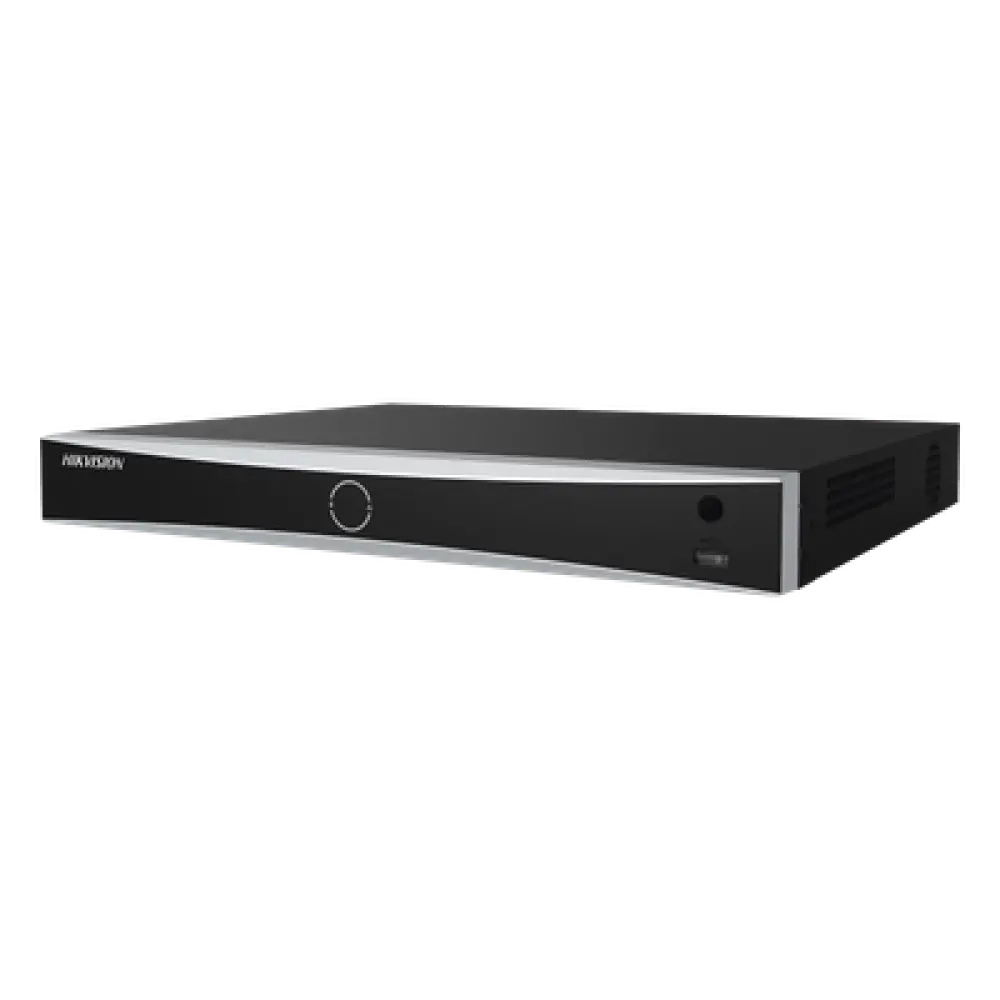 NVR 12 Megapixel (4K) / Reconocimiento Facial / 16 Canales IP / Base de Datos / Hasta 100,000 Fotografías / 16 Puertos PoE+ / 2 Bahías de Disco Duro / Switch PoE 300 mts / Bases de Datos / HDMI en 4K 